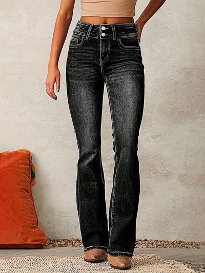 Aya™ | Hochtaillierte, Ausgestellte Jeans