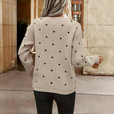 Lilah | Gepunkteter Strickpullover