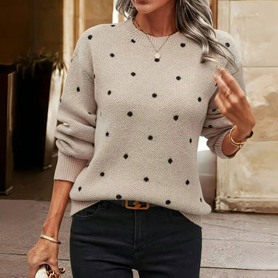 Lilah | Gepunkteter Strickpullover