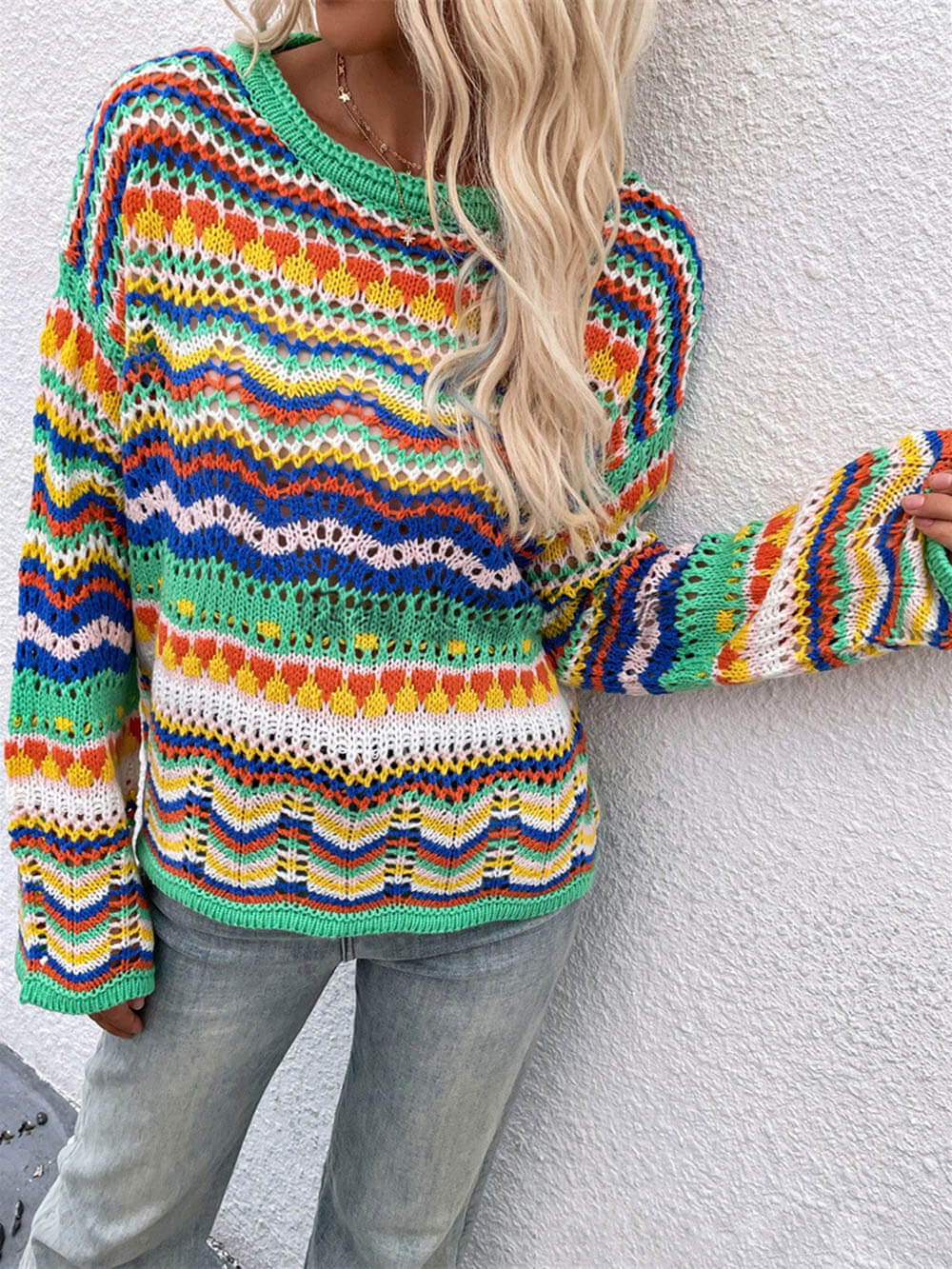 Langer Wochenendpullover