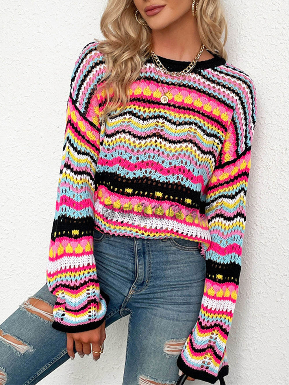 Langer Wochenendpullover