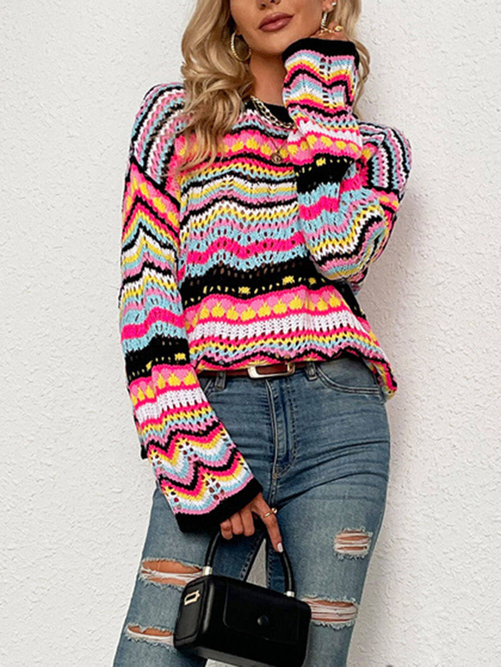 Langer Wochenendpullover