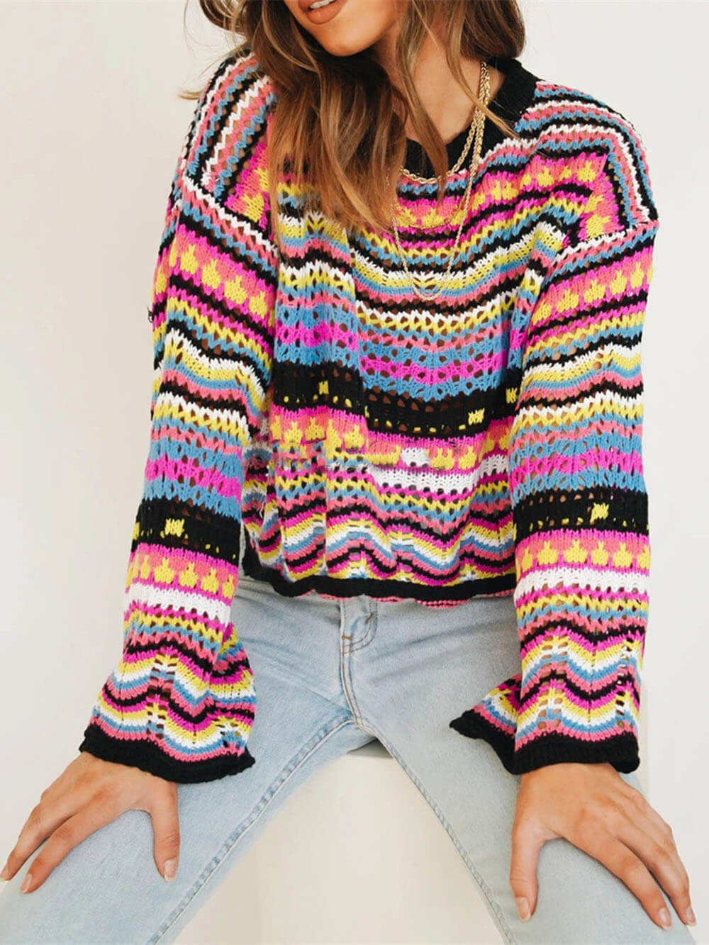 Langer Wochenendpullover