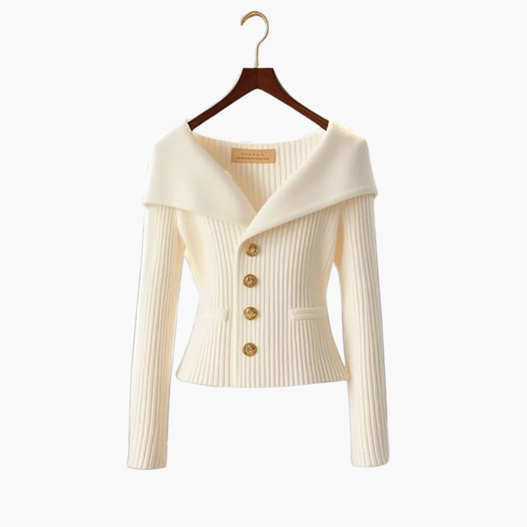 Kenny – Gerippter Knopf-Cardigan