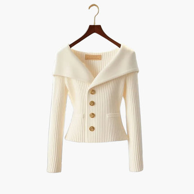 Kenny – Gerippter Knopf-Cardigan