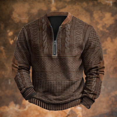 Jürgen  – Strickpullover mit Reißverschlussdetail
