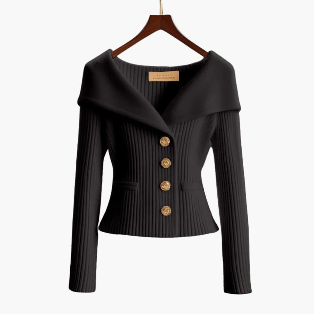 Kenny – Gerippter Knopf-Cardigan