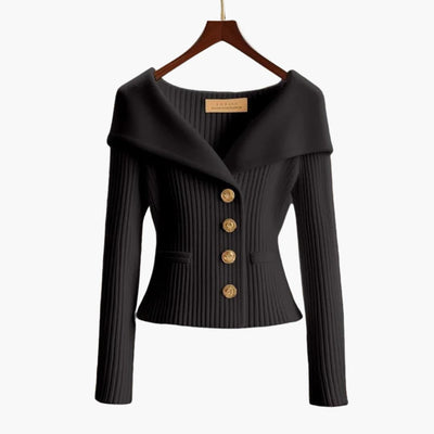 Kenny – Gerippter Knopf-Cardigan