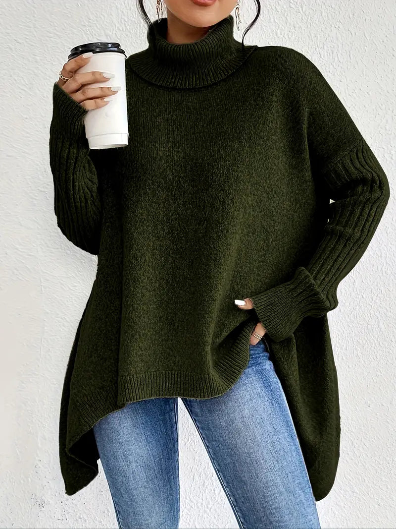 BRIGITTE – LANGER ROLLKRAGENPULLOVER