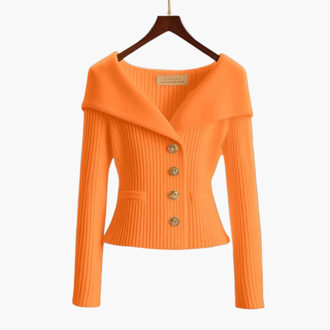 Kenny – Gerippter Knopf-Cardigan