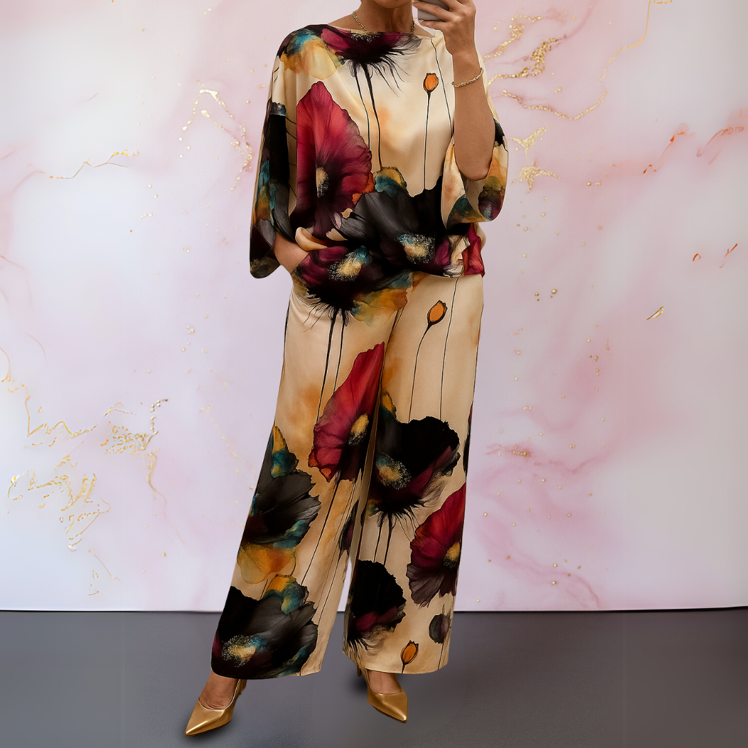 Moniek™ | Satin Zweiteiliges Damen-Set