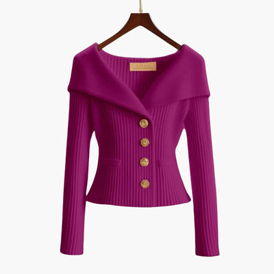 Kenny – Gerippter Knopf-Cardigan