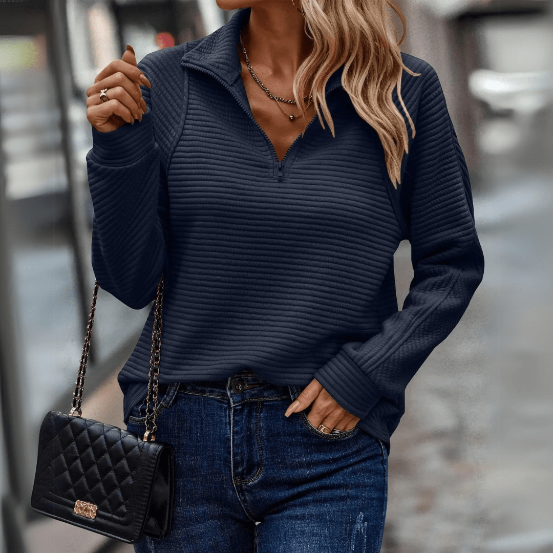 Jenica | Schicker Halb-Zip Pullover