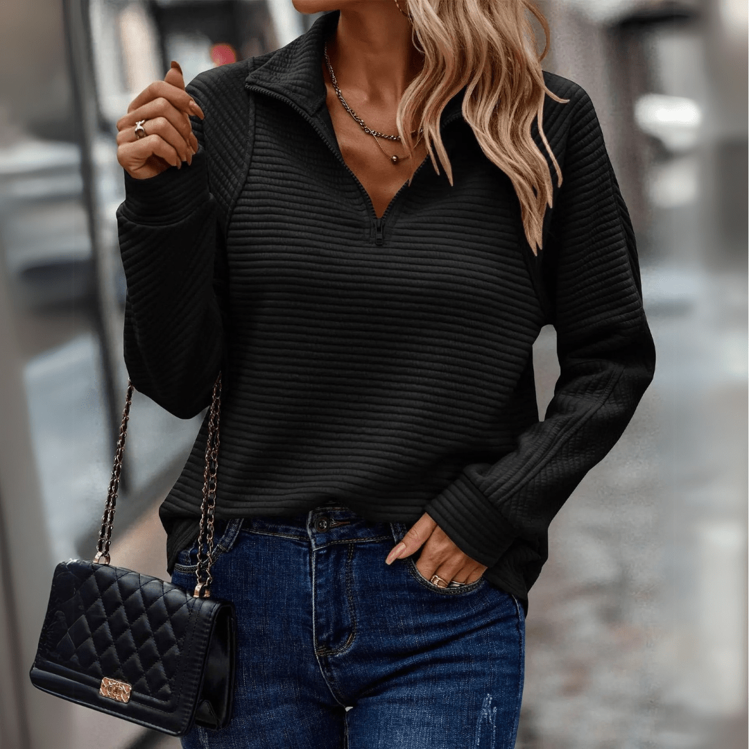 Jenica | Schicker Halb-Zip Pullover