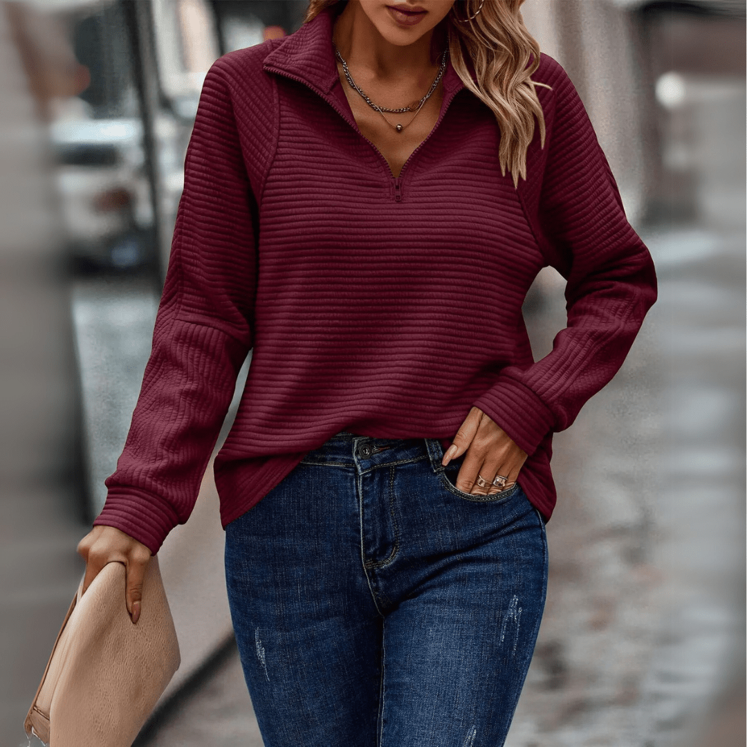 Jenica | Schicker Halb-Zip Pullover