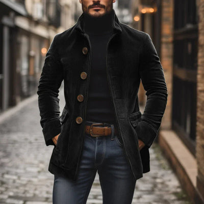Elegante Cordjacke mit Hohem Kragen für Stil 4