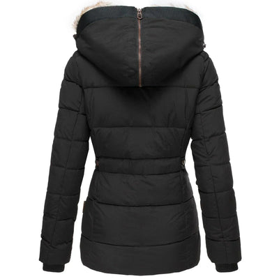 Elegante Damen Winterjacke mit Kunstfellkapuze 6