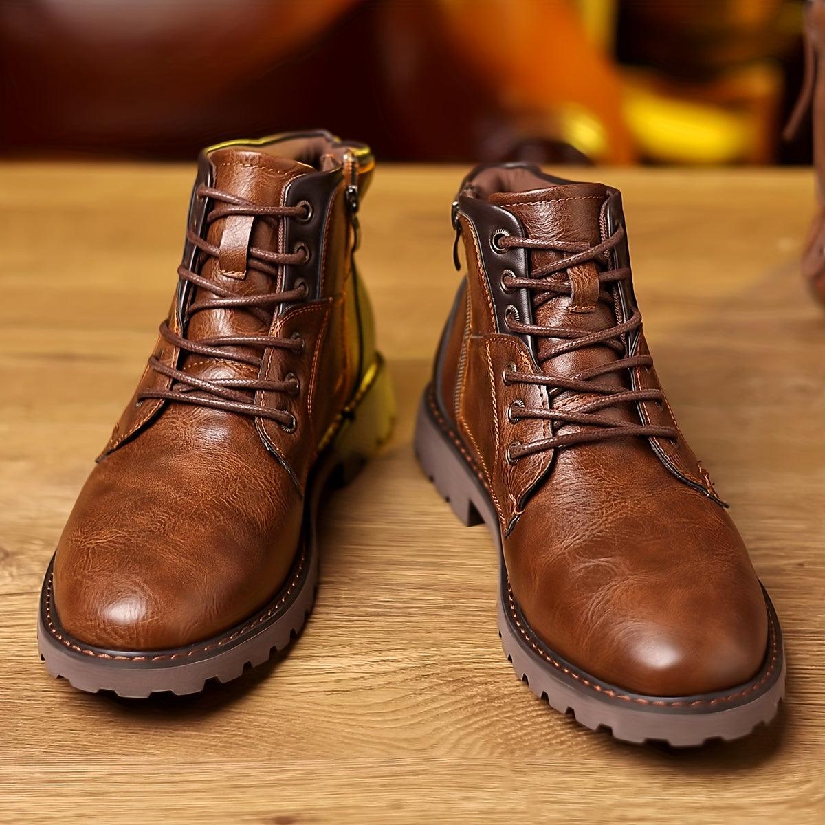 Elegante Lederstiefel mit seitlichem Reißverschluss 3