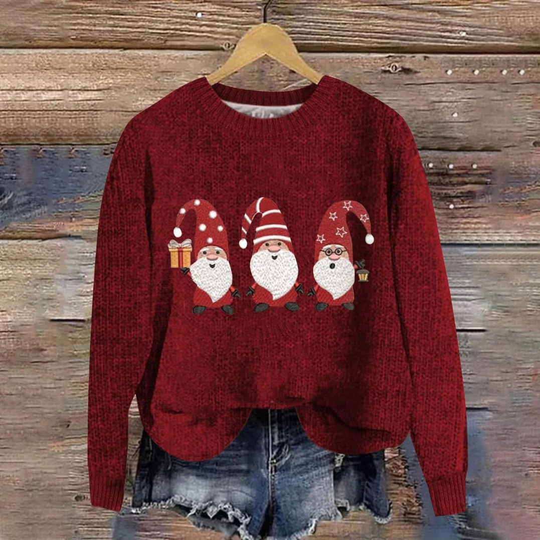 Festlicher Weihnachtspullover mit Weihnachtsmann-Design 6