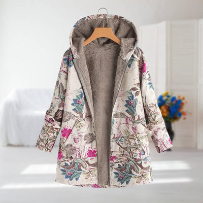 Kamellie – Leichte Winterjacke mit Kunstfellfutter