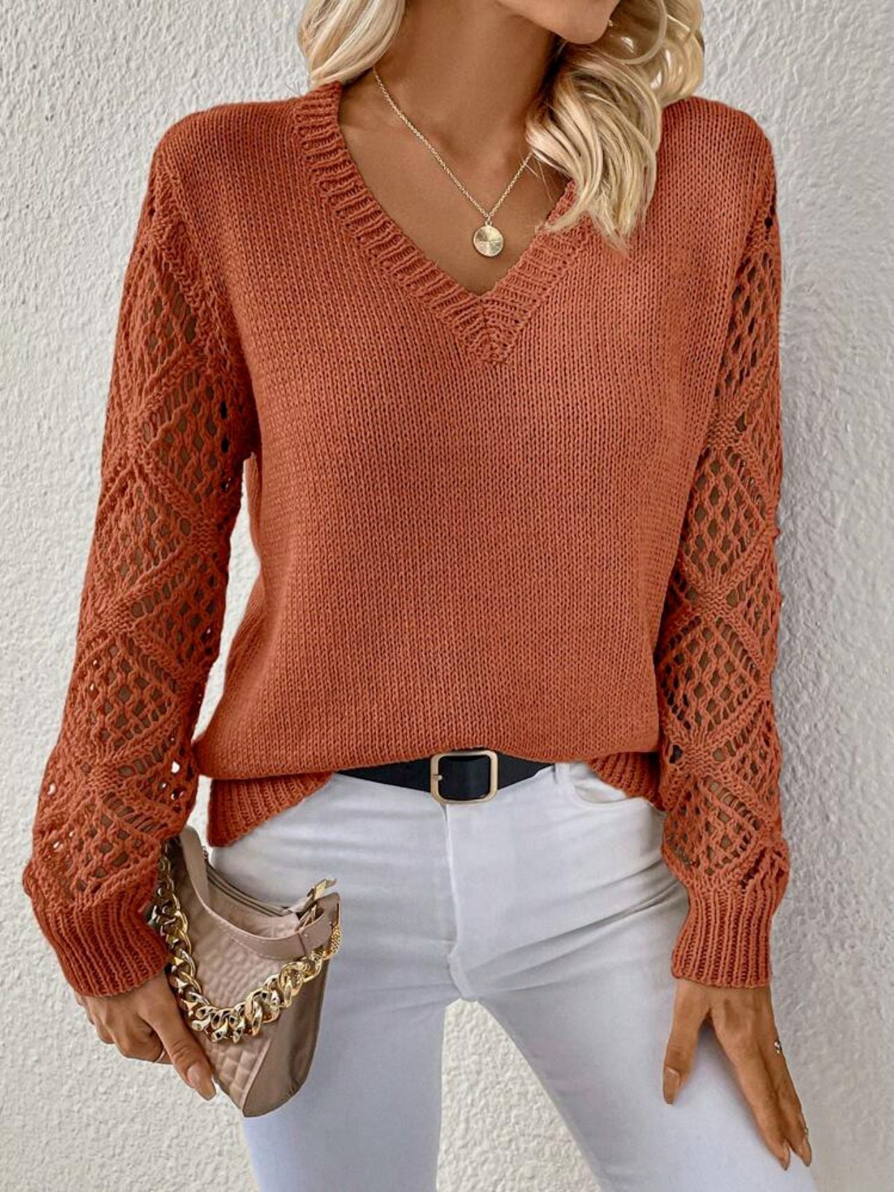 Elizabeth | Weicher V-Ausschnitt Pullover