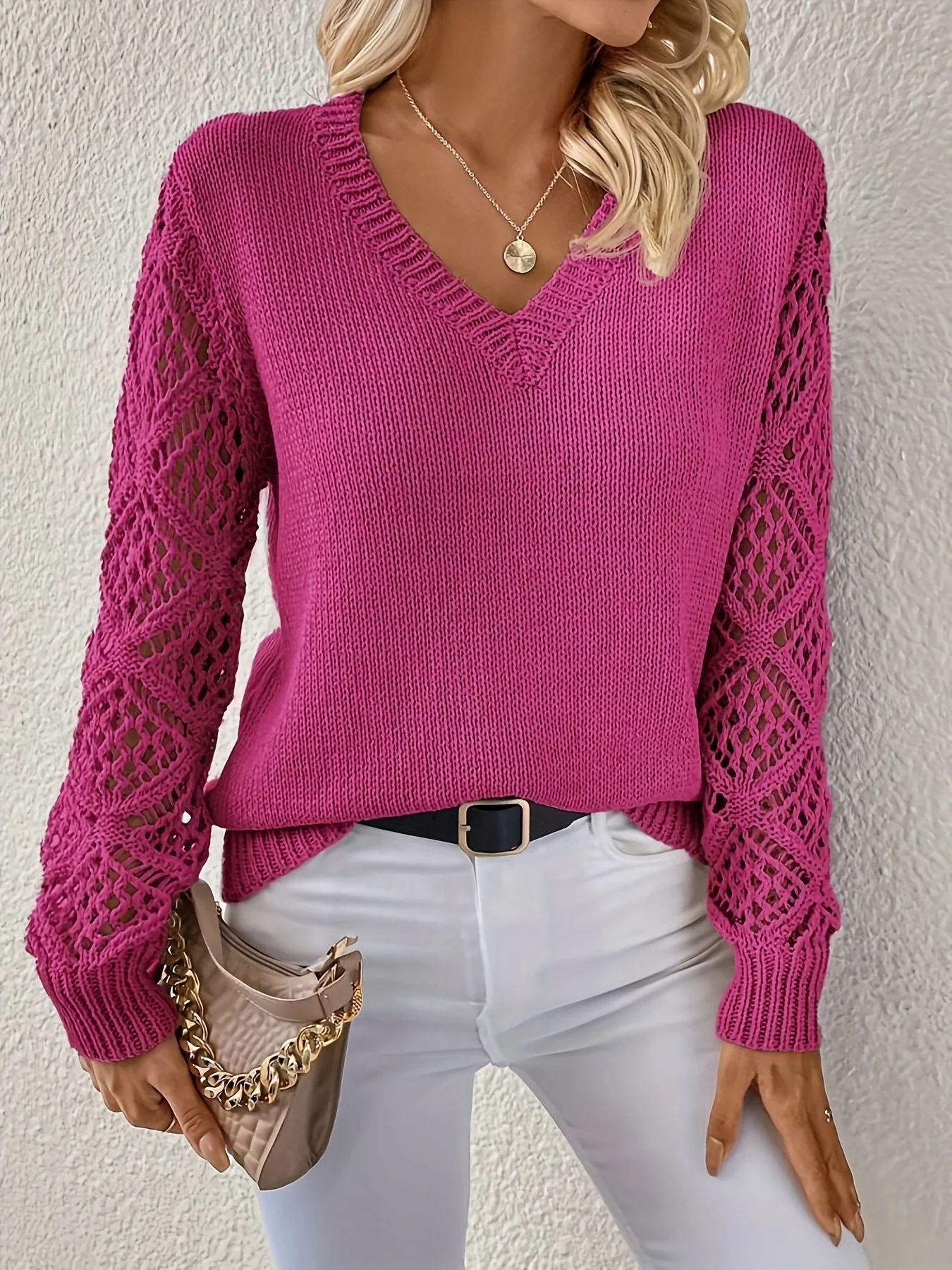 Elizabeth | Weicher V-Ausschnitt Pullover