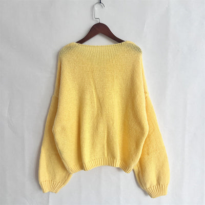 Einfarbiger Rundhals-Lace-Up-Cardigan