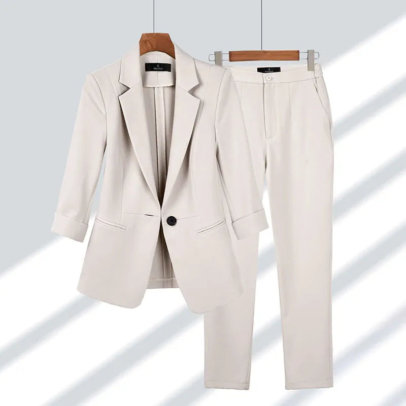 Kirsche | Passendes Blazer- und Hosen-Set
