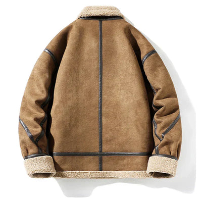 Klaus™ - Vintage Stil Warmes Wildlederjacke