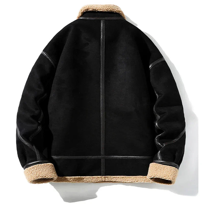 Klaus™ - Vintage Stil Warmes Wildlederjacke
