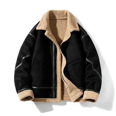 Klaus™ - Vintage Stil Warmes Wildlederjacke
