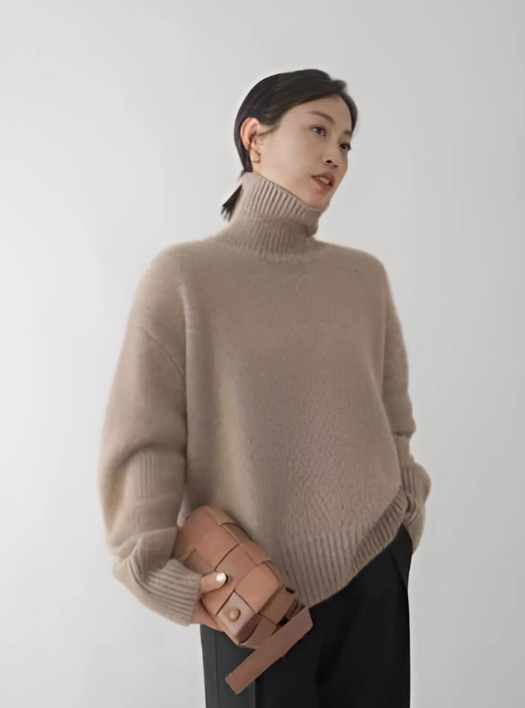 LOTTIE™ | CASHMERE-PULLOVER MIT STEHKRAGEN