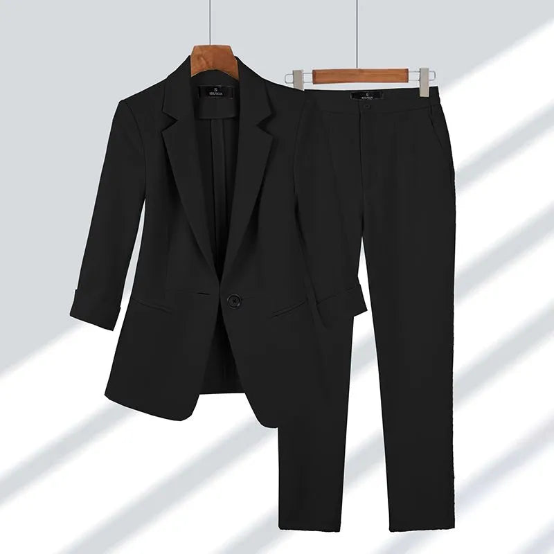 Kirsche | Passendes Blazer- und Hosen-Set