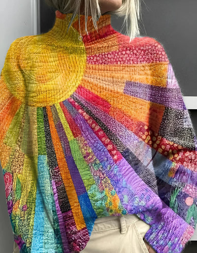 Ada | Farbiger und Lebhafter Rollkragenpullover