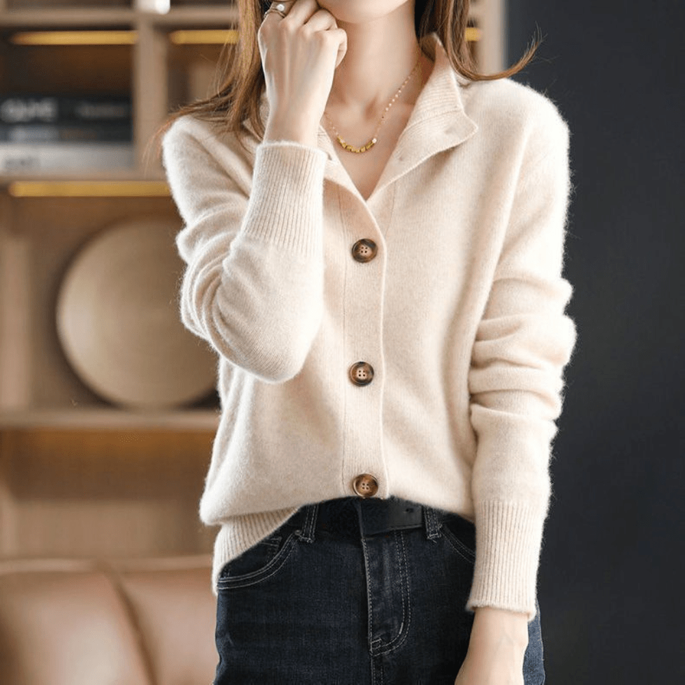 Anny | Luxuriöser Cashmere Strickcardigan