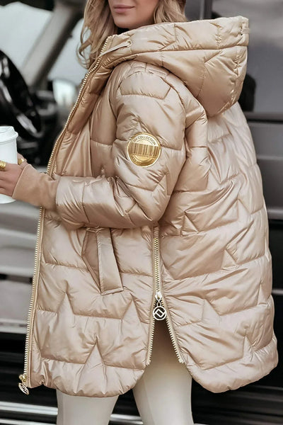 Nolwen - Eleganter Wintermantel mit Kapuze und Fütterung