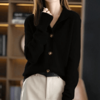 Anny | Luxuriöser Cashmere Strickcardigan