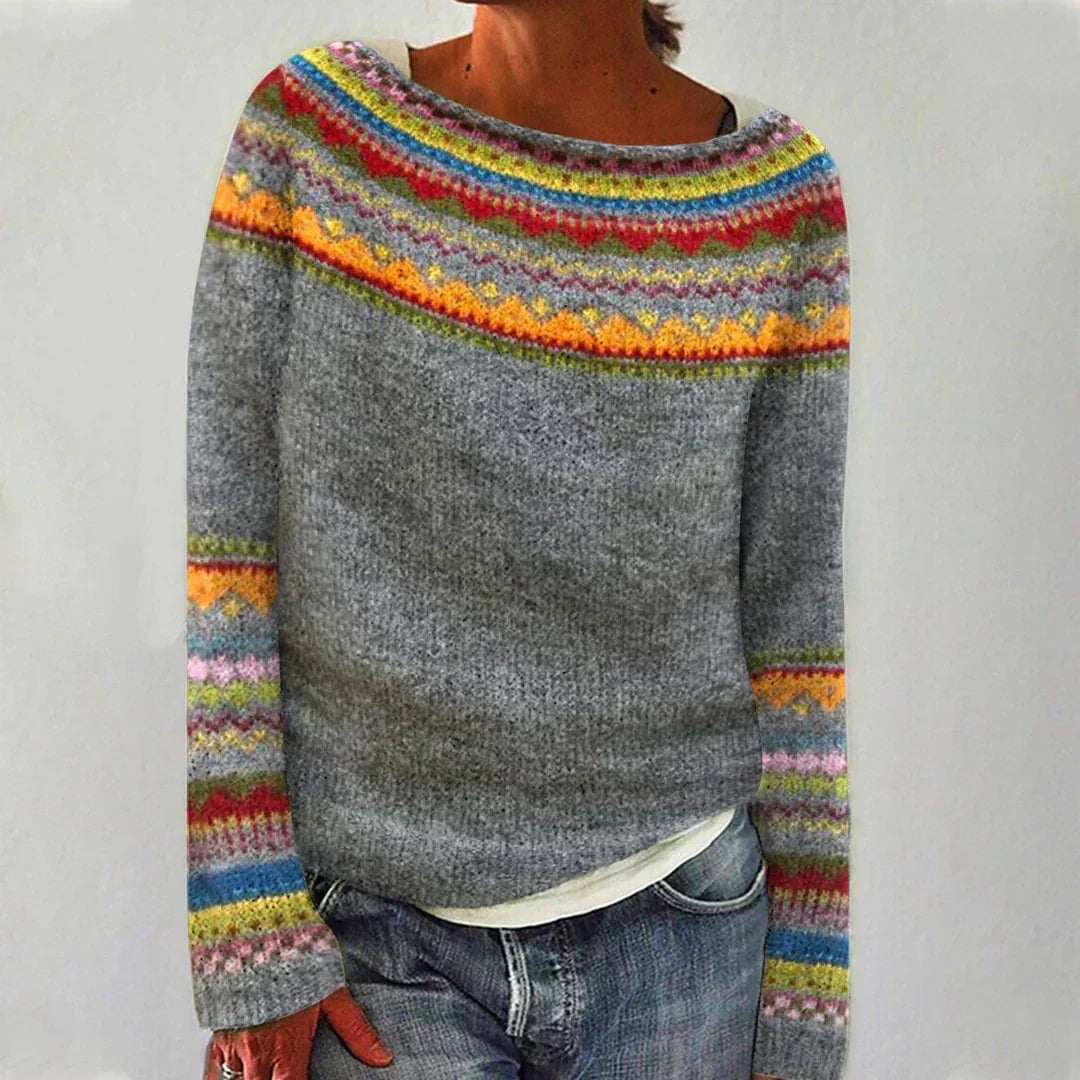 Izzel™ - Gemütlicher Fair Isle Pullover